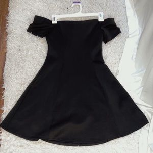 Off the shoulder black dress